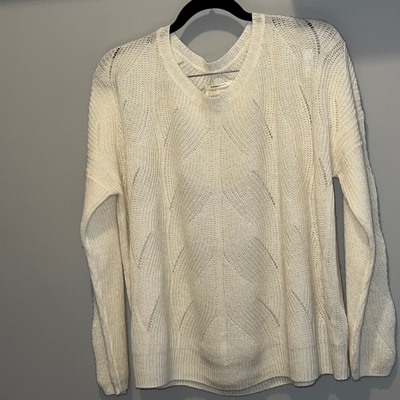 LN ANTHROPOLOGIE UNIQUE CABLE KNIT SWEATER (L) - Picture 1 of 13